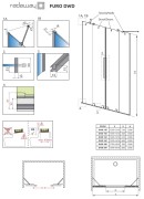 Drzwi prysznicowe Furo Gold DWD 200x200 Radaway złote