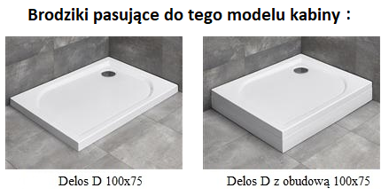 Kabina Radaway Espera Pro KDJ 100x75x200 lewa, szkło przejrzyste