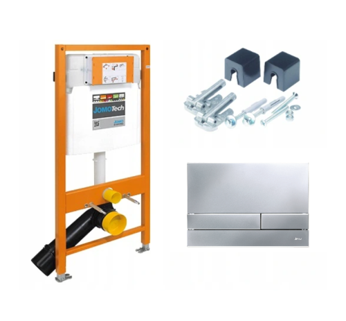 Stelaż podtynkowy WC JOMOTech + przycisk chrom mat EXCLUSIVE 2.0 Werit Jomo