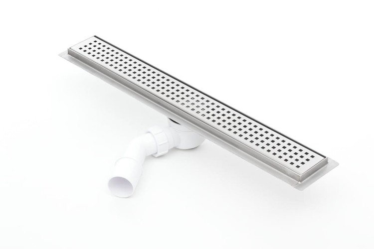 Odpływ liniowy z flanszą Kesmet 90 cm z rusztem Square