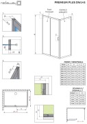 Kabina prysznicowa Radaway Premium Plus DWJ+S 105x90x190