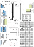 Kabina Radaway Arta DWD+2S 85x100x200 szkło przejrzyste 40L+45R