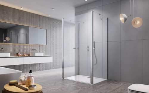 Kabina przyścienna Radaway Eos DWD+2S 110x80x197 szkło przejrzyste