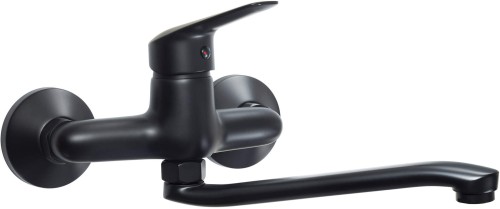 Bateria kuchenna ścienna Boro Nero czarna Deante