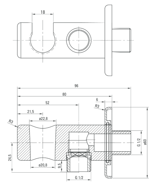 Deante Hiacynt Komplet z boxem podtynkowym natryskowy