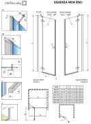 OUTLET Drzwi Radaway Essenza New DWJ 80x200 lewe przejrzyste