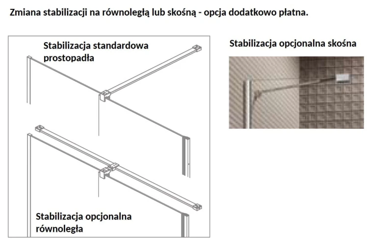 Drzwi prysznicowe Furo Black DWJ 120x200 Radaway lewe czarne