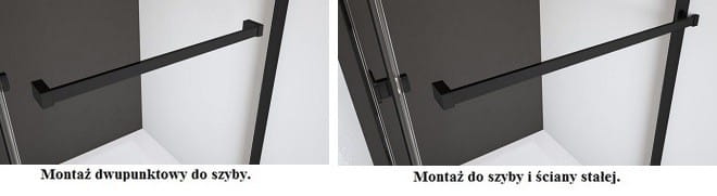 Kabina pięciokątna Radaway Nes Black PTJ 90x80x200 przejrzysta, lewa