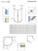 Kabina prysznicowa półokrągła Euphoria PDD 100x80x200 szkło przejrzyste Radaway