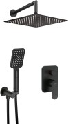 Zestaw prysznicowy podtynkowy nero czarny Alpinia Deante