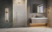 Drzwi prysznicowe Radaway Nes Brushed Gold DWS lewe