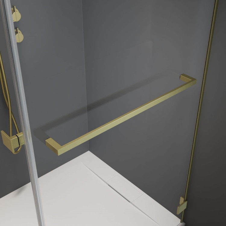 Kabina przyścienna Radaway Essenza Brushed Gold KDJ+S prawa