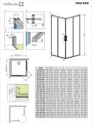 Kabina prysznicowa Radaway Idea Gold KDD 120x110x200,5 przejrzysta, złota
