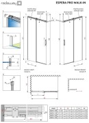 Kabina prysznicowa Radaway Espera Pro Walk-in prawa przejrzysta