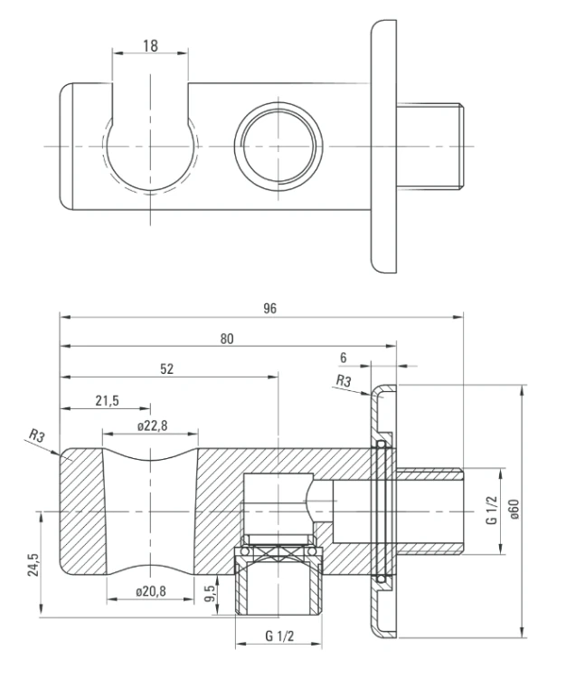 Deante Box Komplet z boxem podtynkowym termostatyczny zaokrąglony Bianco