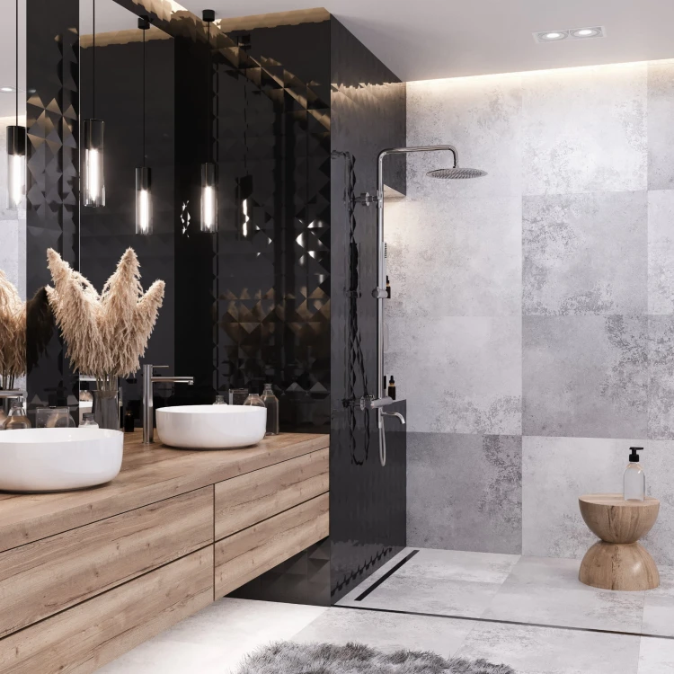 Natryskowa kolumna prysznicowa corsan lugo chrom cmn01tch