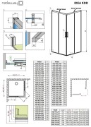 Kabina prysznicowa Radaway Idea KDD 110x80x200,5 szkło przejrzyste