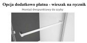 Kabina Radaway Euphoria walk-in I 120x200 szkło przejrzyste