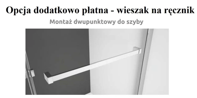 Kabina Radaway Euphoria walk-in I 120x200 szkło przejrzyste