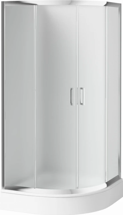 Kabina półokrągła 80x80x185 Funkia Deante szkło szronione