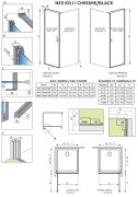 Kabina prysznicowa Radaway Nes KDJ I 100x100x200 prawa szkło przejrzyste