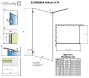 Kabina Radaway Euphoria walk-in V 100x200 szkło przejrzyste