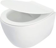 Miska WC z deską Silia Deante bezkołnierzowa biała
