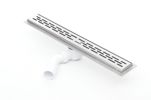 Odpływ liniowy z flanszą Kesmet 100 cm z rusztem Stripes