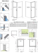Kabina Radaway Nes 8 KDJ I 90x90x200 prawa, szkło przejrzyste