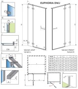 Drzwi wnękowe Radaway Euphoria DWJ 80x200 prawe, szkło przejrzyste