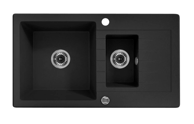 Zlewozmywak 1,5-komorowy z ociekaczem - grafitowy Zorba Deante