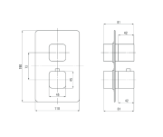 Deante Box Komplet z boxem podtynkowym termostatyczny zaokrąglony Nero