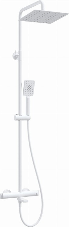 Deszczownica z baterią wannową termostatyczną biała Therm Deante