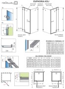 Kabina kwadratowa Radaway Euphoria KDJ 90x90x200 prawa, szkło przejrzyste