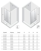 Drzwi prysznicowe New Trendy Eventa chrom lewe czyste