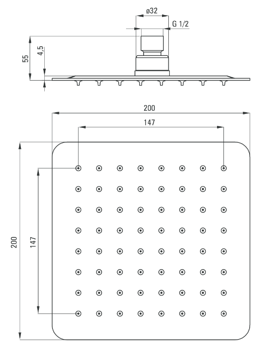 Deante Hiacynt Komplet z boxem podtynkowym natryskowy