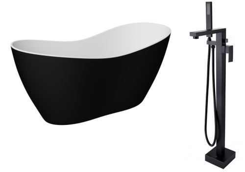 Wanna wolnostojąca Besco VIYA B&amp;W 160x70 + bateria Varium