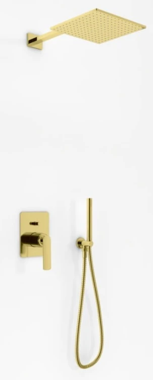 Zestaw prysznicowy Experience Gold KOHLMAN złoto błyszczące deszczownica kwadratowa 30cm