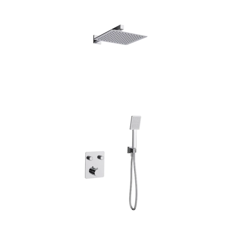 Zestaw prysznicowy podtynkowy ango z02tch deszczownica 25cm termostat słuchawka prysznicowa chrom
