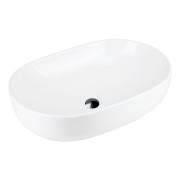 Umywalka nablatowa olvena uc5566bl 600x400x150mm owalna czarny korek