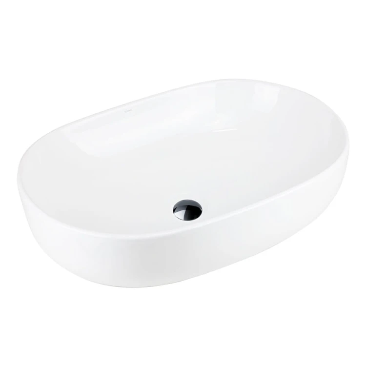 Umywalka nablatowa olvena uc5566bl 600x400x150mm owalna czarny korek