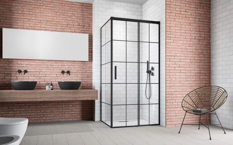 Kabina prysznicowa Idea Black KDJ Factory Radaway prawa