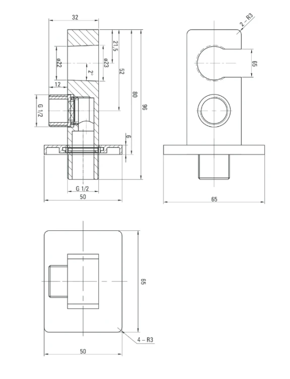Deante Box Komplet z boxem podtynkowym termostatyczny zaokrąglony Nero