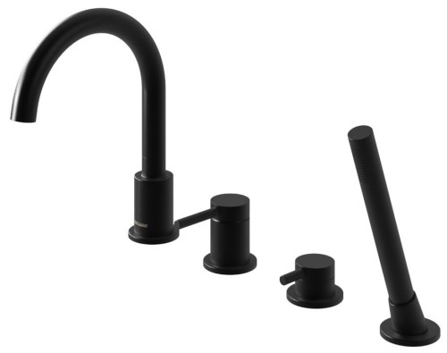 Bateria wannowa 4-otworowa czarna Axel Black KOHLMAN QB244AB