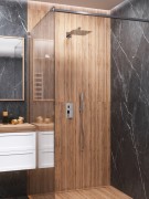 Natryskowy zestaw prysznicowy corsan za30mch kwadratowa deszczownica z podtynkową baterią mieszaczową