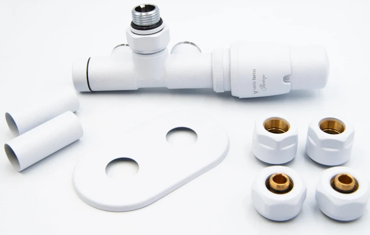 Zestaw zaworów termostatyczny Unico Radeco lewy / prawy biały