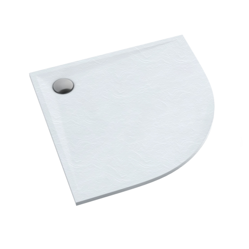 Brodzik półokrągły LIBRA White Stone 90x90 Schedpol Schedline, biały