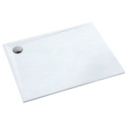 Brodzik prostokątny LIBRA White Stone 80x120 Schedpol Schedline, biały