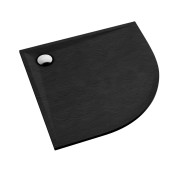 Brodzik półokrągły LIBRA Black Stone 90x90 Schedpol Schedline, czarny