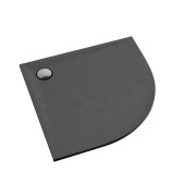 Brodzik półokrągły LIBRA Anthracite Stone 90x90 Schedpol Schedline, antracyt